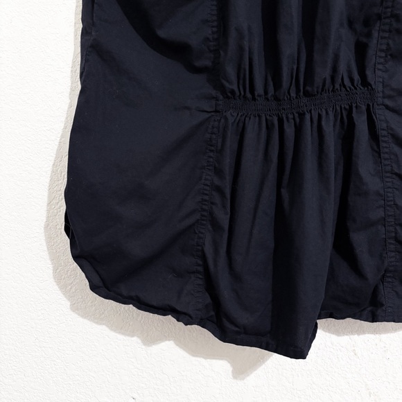 Anthropologie Pilcro The Tatum Top Poplin Black Puff Sleeve Blouse Sz Medium - Picture 10 of 12